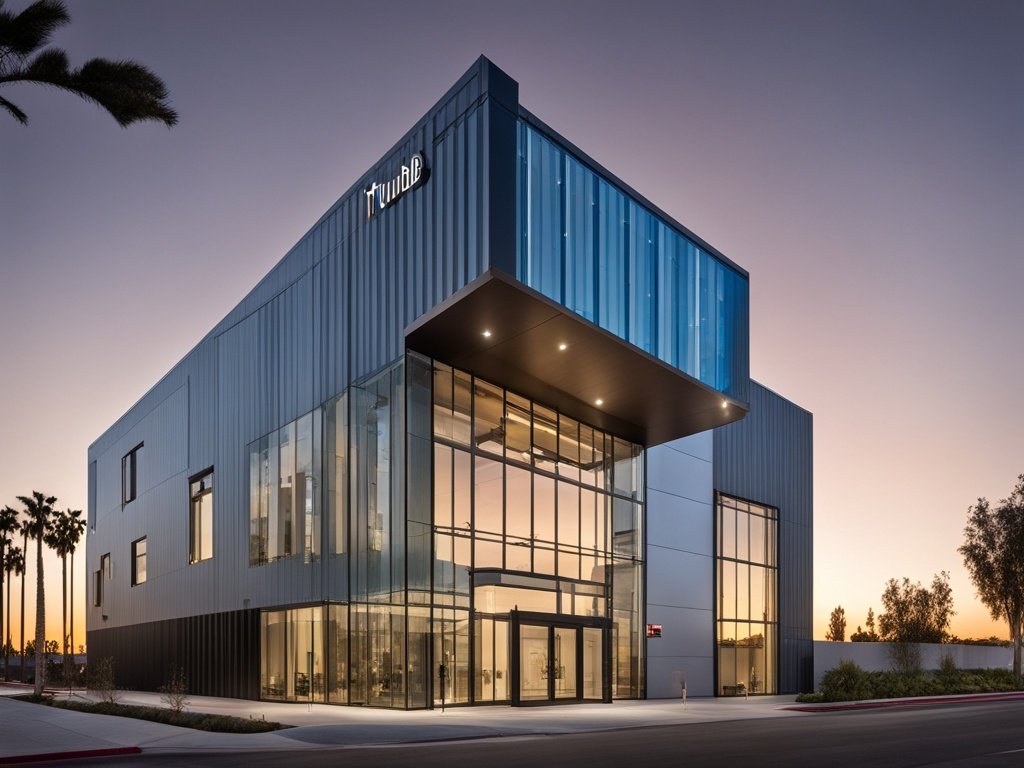 YouTube Theater modern building exterior in Inglewood California